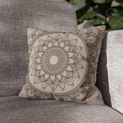 Boho Mandala Faux Suede Pillowcase - Aesthetic Home Decor - Image 5