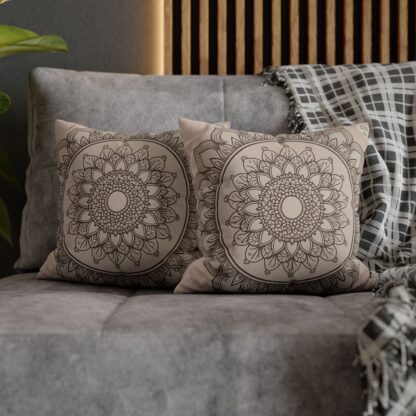 Boho Mandala Faux Suede Pillowcase - Aesthetic Home Decor - Image 6