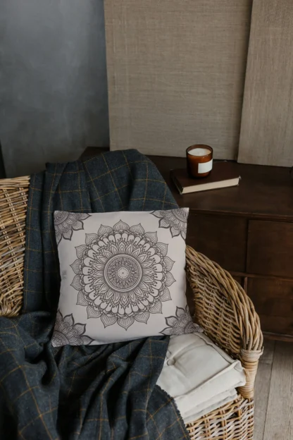 Mandala Design Spun Polyester Square Pillow - Cozy Home Accent - Image 5