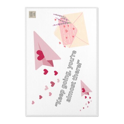 Motivational Area Rug - "Keep Going, You're Almost There!" - Home Decor for Inspiration and Positivity