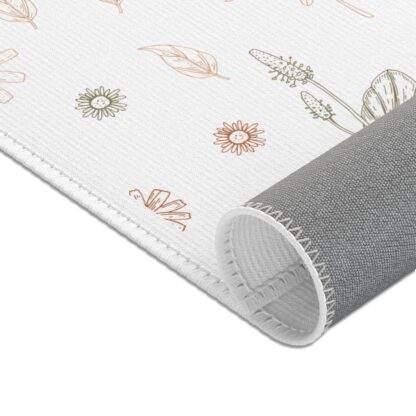 Floral Welcome Area Rug - "Come In Happy" - Image 3