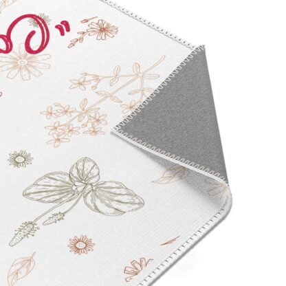Floral Welcome Area Rug - "Come In Happy" - Image 2