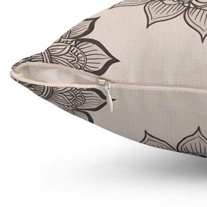 Mandala Design Spun Polyester Square Pillow - Cozy Home Accent - Image 2