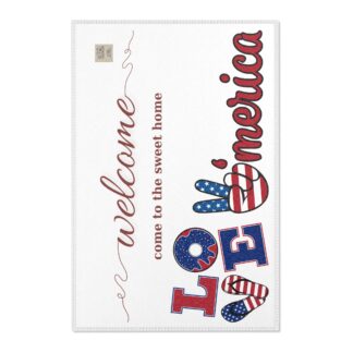 Welcome to America Area Rug - Love America Home Decor