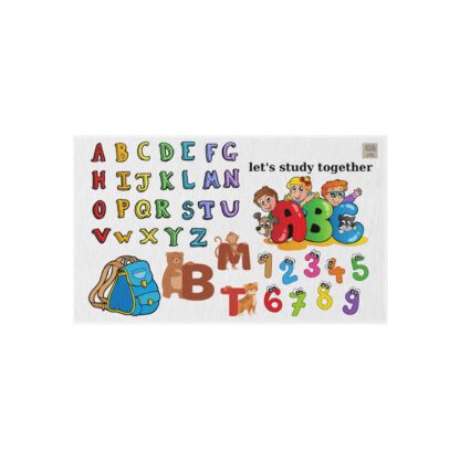 Educational Outdoor Rug, Kids Play Mat, Learning Area Rug, Classroom Decor, Summer Fun