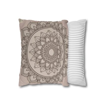Boho Mandala Faux Suede Pillowcase - Aesthetic Home Decor - Image 2
