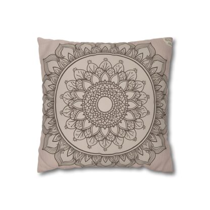 Boho Mandala Faux Suede Pillowcase - Aesthetic Home Decor