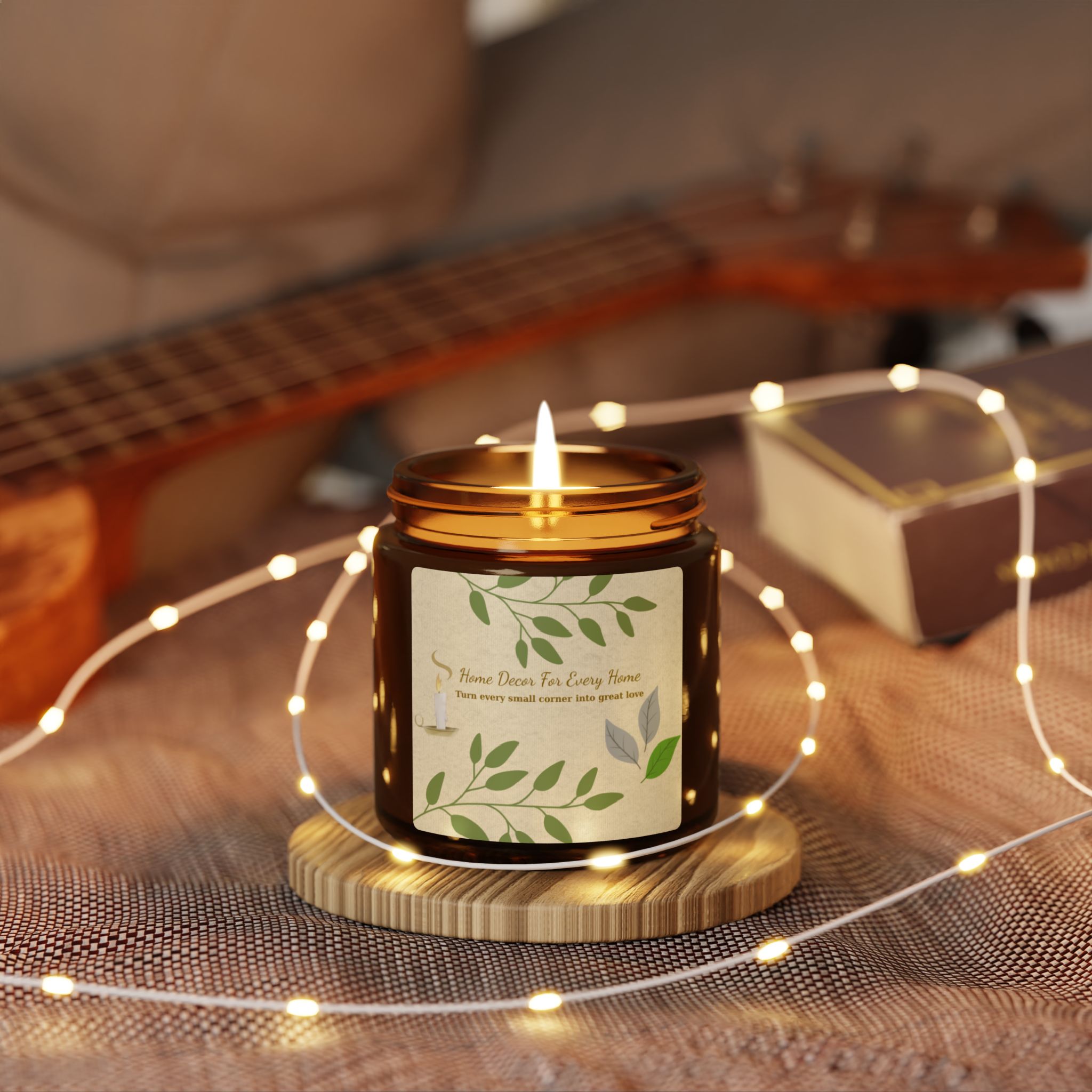 Custom Scents Amber Jar Candle | Choose 6 Captivating Aromas or Unscented | Deluxe Home Sanctuary & Aromatherapy Decor